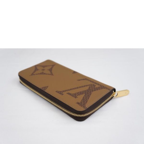 91657 3 Louis Vuitton Zippy Wallet Giant Reverse Brown