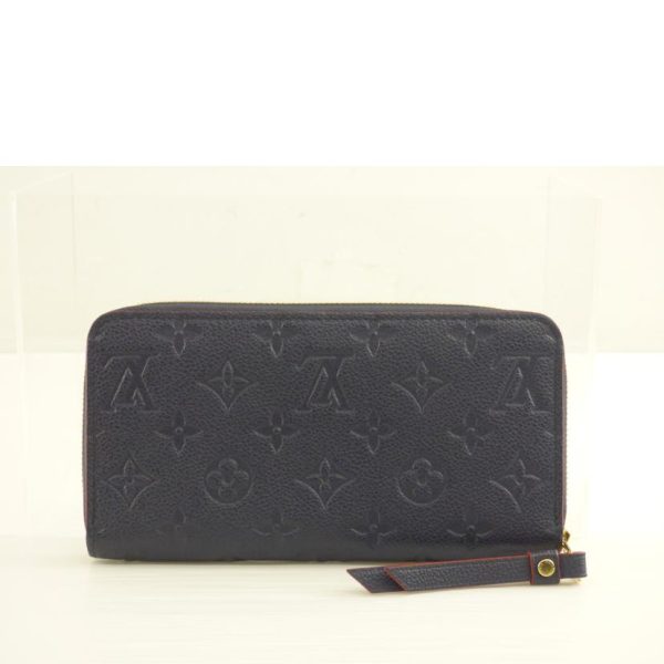 91695 2 Louis Vuitton Zippy Wallet Monogram Empreinte Marine Rouge