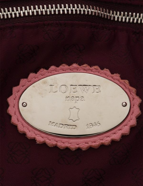 917071001022 8 Loewe Nappa Aire Anagram Leather Handbag Pink