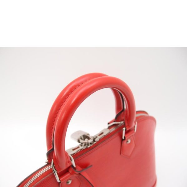 91732 4 Louis Vuitton Alma PM Epi Handbag Red