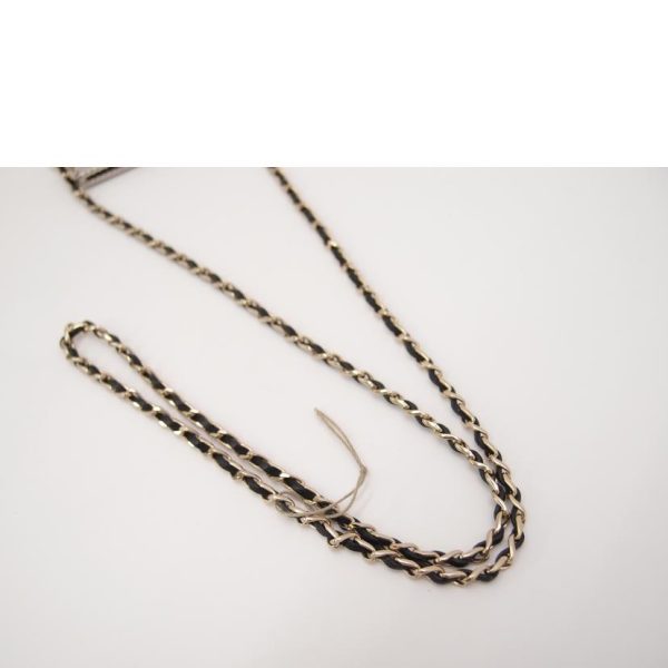 91749 5 Chanel Card Case Chain Necklace Silver