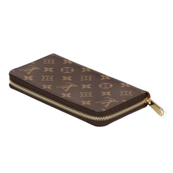 91794 3 Louis Vuitton Zippy Wallet Monogram Wallet Brown