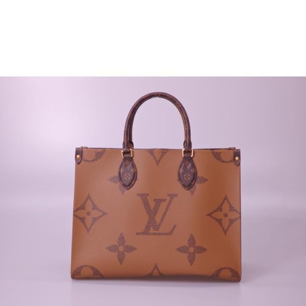 91881 2 Louis Vuitton On The Go MM Monogram Tote Brown