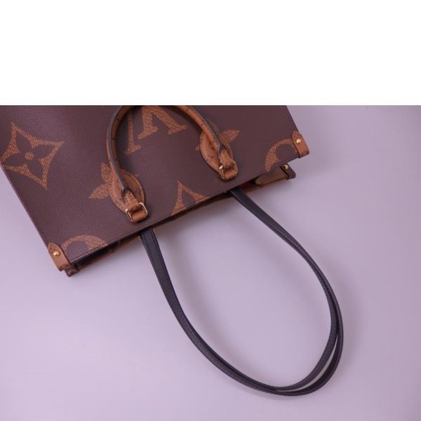 91881 5 Louis Vuitton On The Go MM Monogram Tote Brown