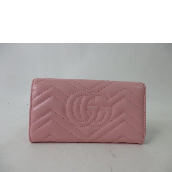 91901 2 Gucci GG Marmont Continental Wallet Pink