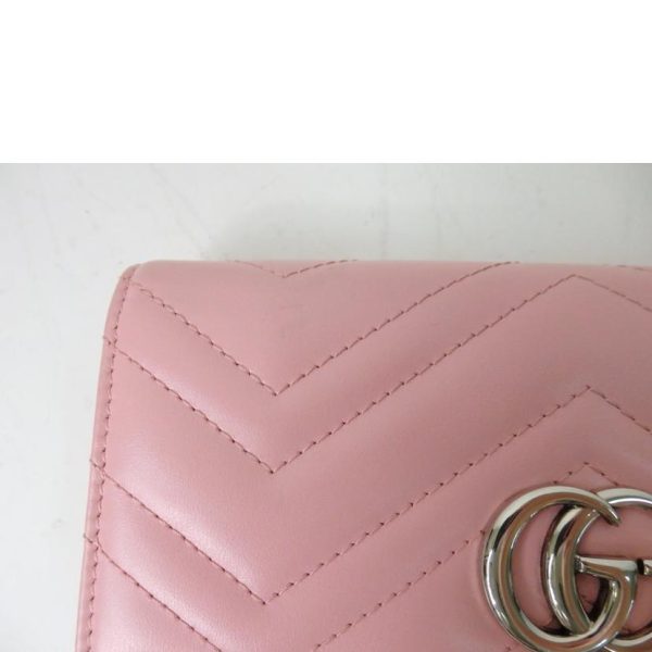 91901 7 Gucci GG Marmont Continental Wallet Pink