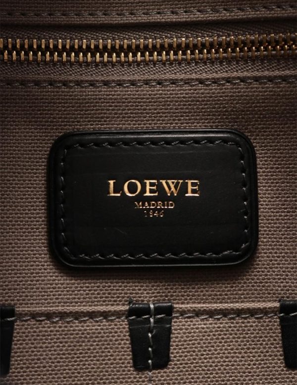 919063007268 6 Loewe Messenger Canvas Leather Shoulder Bag Gray Black