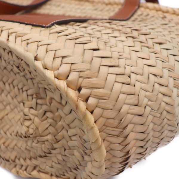 919063007269 8 Loewe Raffia Leather Basket Bag Beige Brown