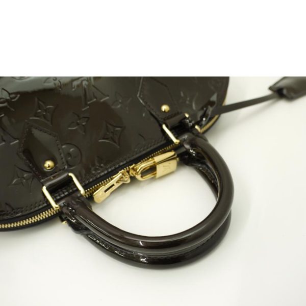 91961 4 Louis Vuitton Alma PM Vernis Handbag Amaranto