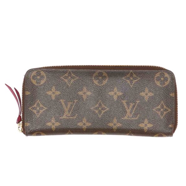 92001 1 Louis Vuitton Clemence Wallet Monogram Fuchsia Pink