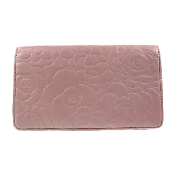 920121001039 3 Chanel Camellia Long Wallet Leather Lambskin Pink