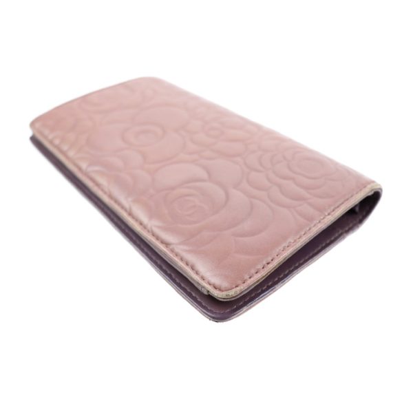 920121001039 8 Chanel Camellia Long Wallet Leather Lambskin Pink