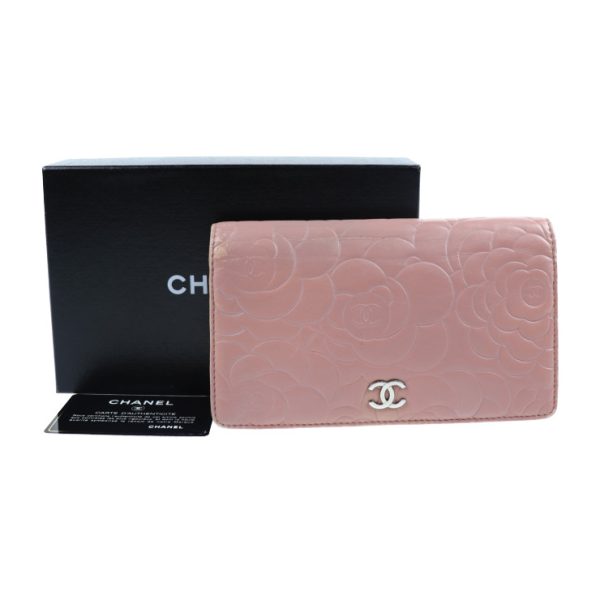 920121001039 9 Chanel Camellia Long Wallet Leather Lambskin Pink