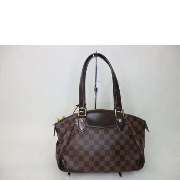 92036 2 Louis Vuitton Verona PM Damier Handbag Brown