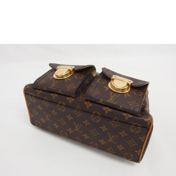 92043 3 Louis Vuitton Manhattan PM Monogram Handbag Brown