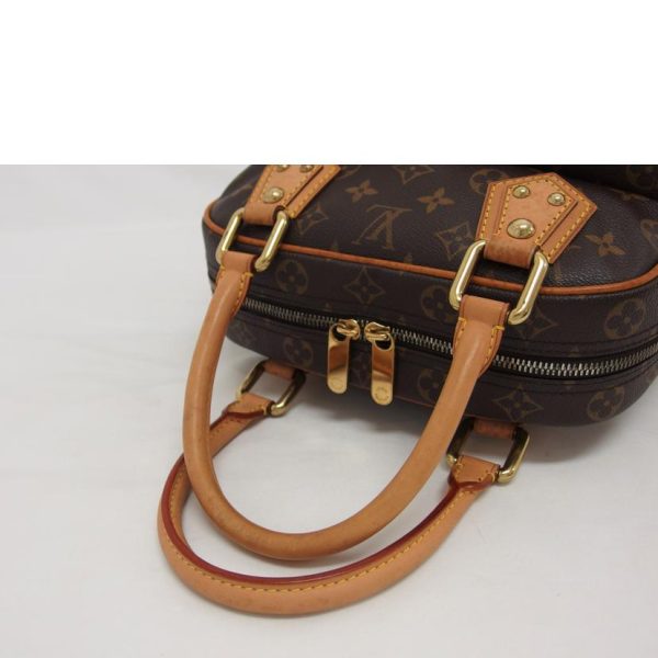 92043 4 Louis Vuitton Manhattan PM Monogram Handbag Brown