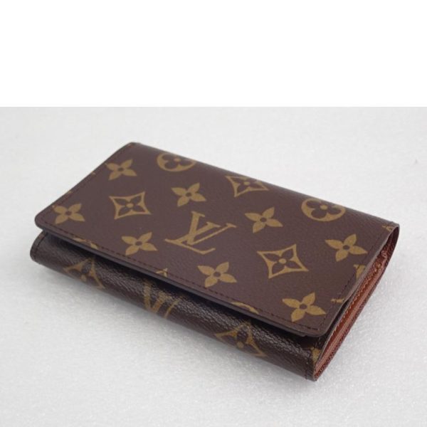 92172 3 Louis Vuitton Portefeuil Tresor Monogram Wallet Brown