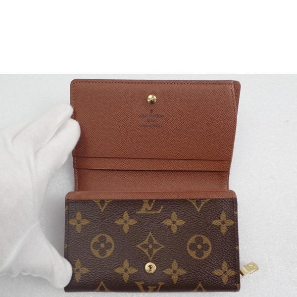 92172 4 Louis Vuitton Portefeuil Tresor Monogram Wallet Brown