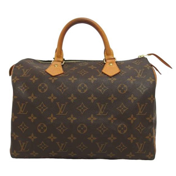 92234 1 Louis Vuitton Speedy 30 Bag Monogram Canvas Brown