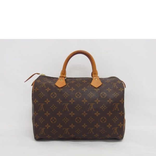 92234 2 Louis Vuitton Speedy 30 Bag Monogram Canvas Brown