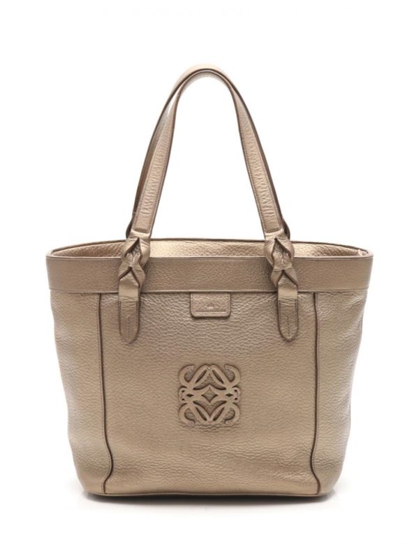 923073002204 1 Loewe Fusta Leather Tote Bag Bronze