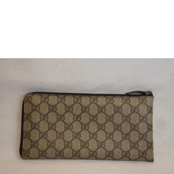 92335 2 Gucci GG Supreme L Shaped Zipper Travel Pouch