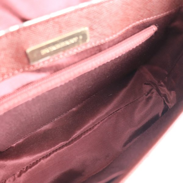 924123002318 7 Burberry Canvas Leather Shoulder Bag Beige Bordeaux Check