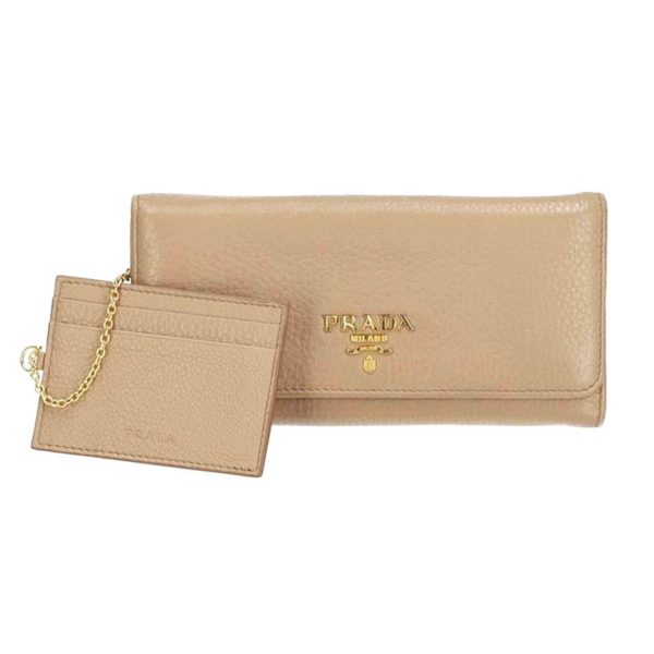 92414 1 Prada Leather Bi Fold Long Wallet Black