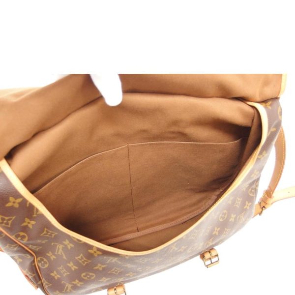 92425 6 Louis Vuitton Saumur GM Monogram Shoulder Bag Brown