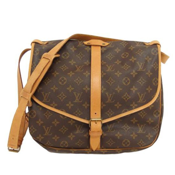 92432 1 Louis Vuitton Saumur 35 Monogram Handbag Brown