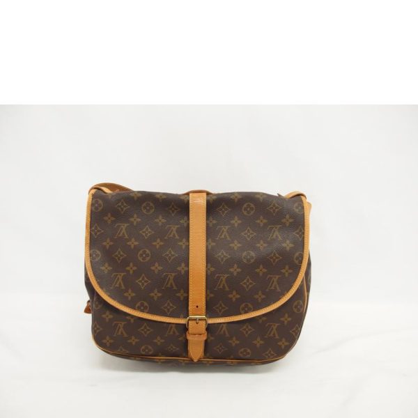 92432 2 Louis Vuitton Saumur 35 Monogram Handbag Brown