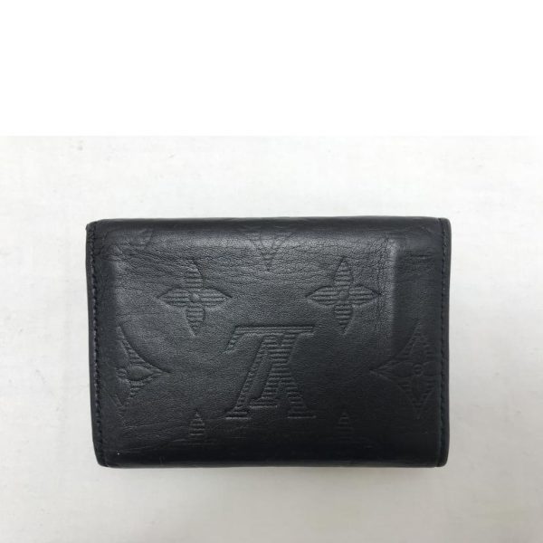 92538 2 LOUIS VUITTON Monogram Shadow Discovery Compact Wallet Black