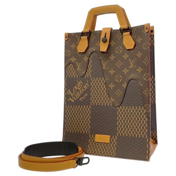 9254190 01 Louis Vuitton Mini Tote Handbag Damier Ebene Giant Monogram