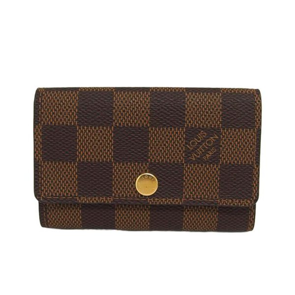 92579 1 Louis Vuitton Multicle 6 Damier Ebene Key Holder Brown