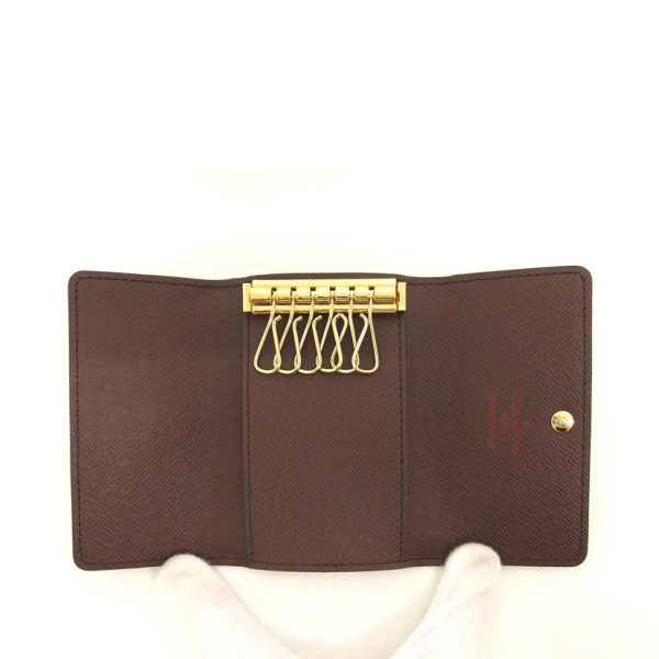 92579 4 Louis Vuitton Multicle 6 Damier Ebene Key Holder Brown