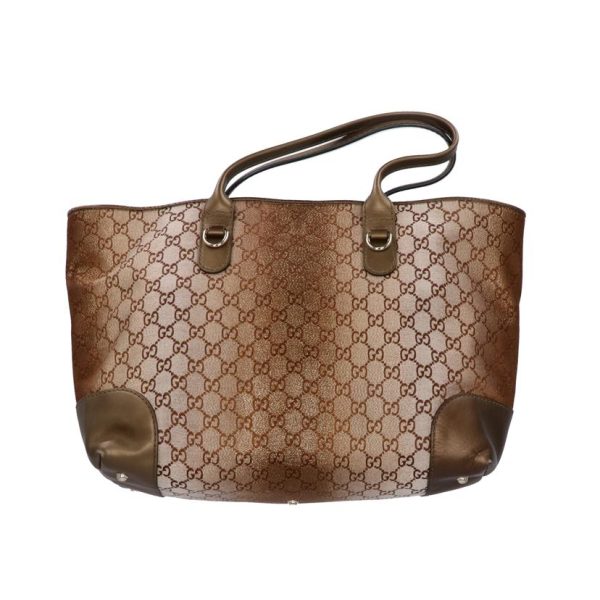 92674 2 Gucci GG Canvas Tote Bag Brown