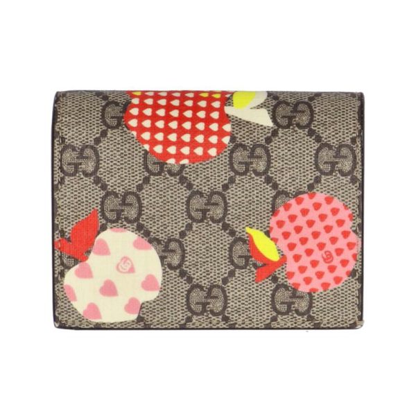 92678 1 Gucci GG Supreme Le Pomme Apple Print Bifold Wallet