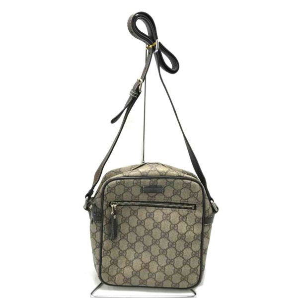 92682 1 Gucci GG Supreme Shoulder Bag Beige