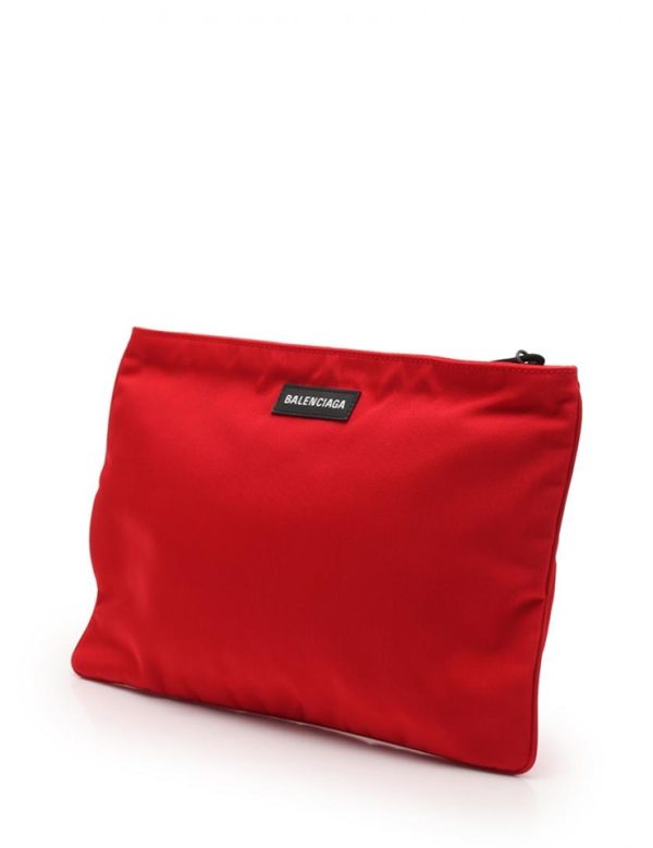 927083002178 2 Balenciaga Explorer Nylon Clutch Bag Red