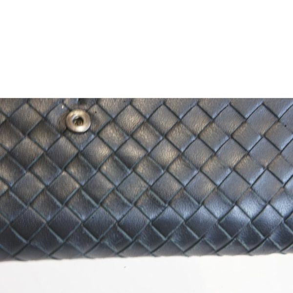 92717 7 Bottega Veneta Intrecciato Long Wallet Black