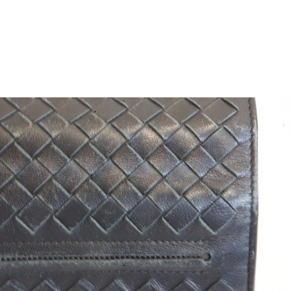 92717 9 Bottega Veneta Intrecciato Long Wallet Black