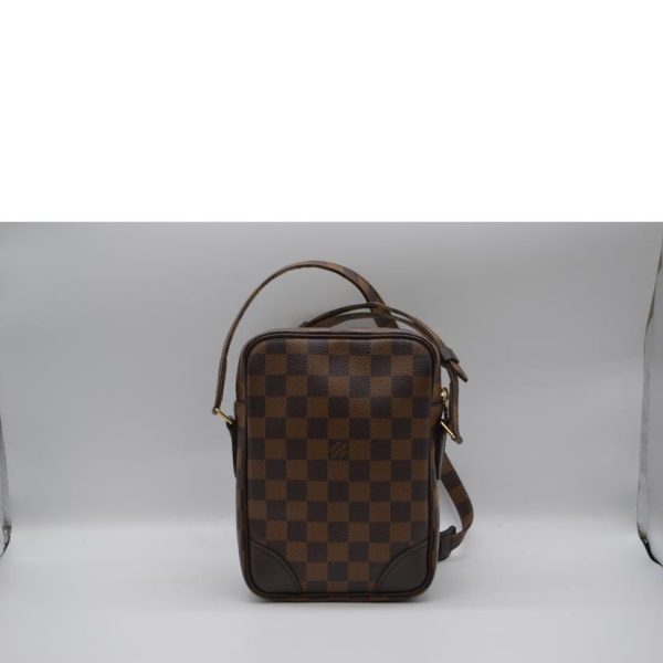 92755 2 Louis Vuitton Amazon Damier Crossbody Bag Brown