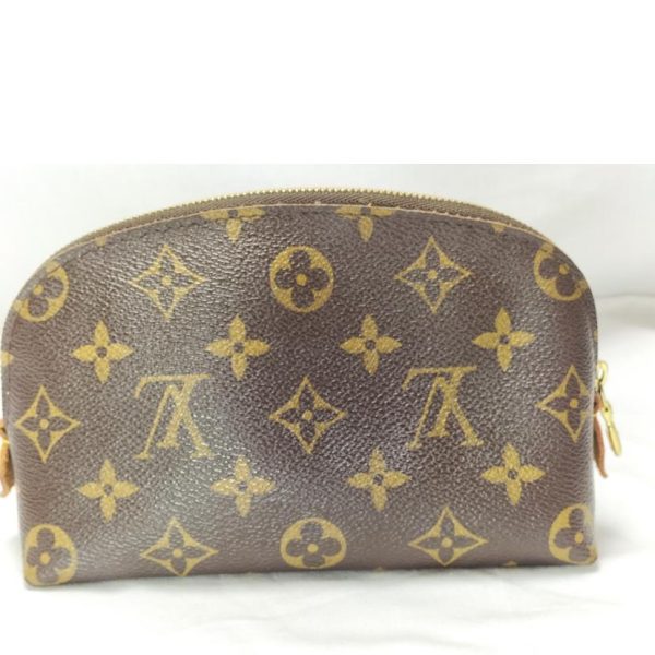 92931 2 Louis Vuitton Pochette Cosmetic Bag Monogram Brown