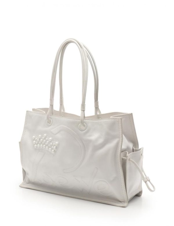 930073002003 2 Loewe Leather Shopper Tote White