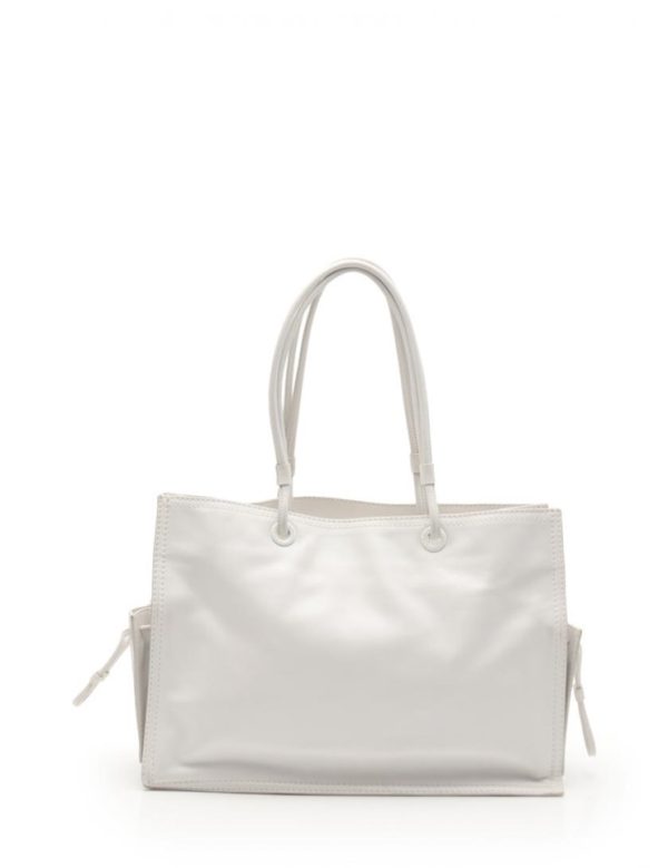 930073002003 3 Loewe Leather Shopper Tote White