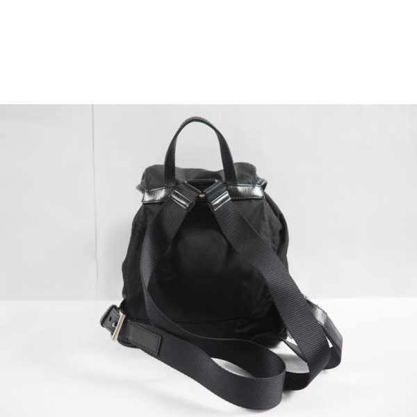 93096 2 PRADA Nylon Backpack Bag Black