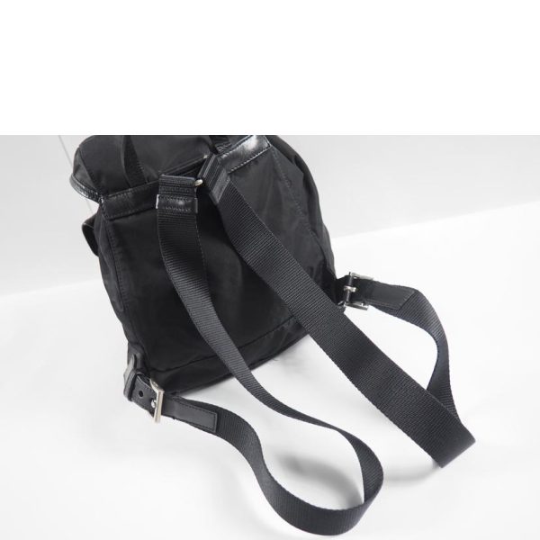 93096 3 PRADA Nylon Backpack Bag Black