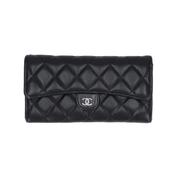 93162 1 Chanel Long Flap Wallet Matelassé