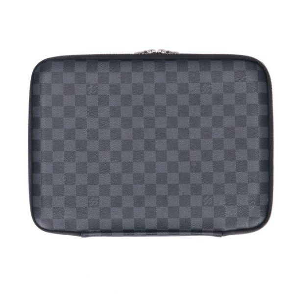 93279 2 Louis Vuitton Computer Sleeve PM Damier Graphite Bag Brown