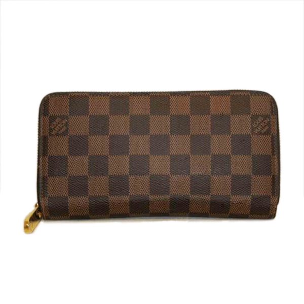 93286 1 Louis Vuitton Zippy Wallet Damier Ebene Wallet Brown